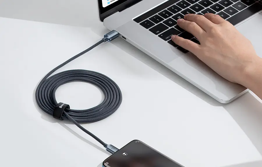 Kabel USB-C Power Delivery Quick Charge 3.0 100 W 2 m Baseus Crystal Shine CAJY000701 czarny